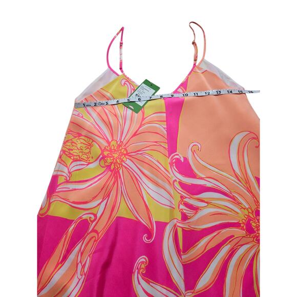 New Lilly Pulitzer Just a Splash Multicolor Spaghetti Straps Silk Clara Dress XS - Picture 10 of 11